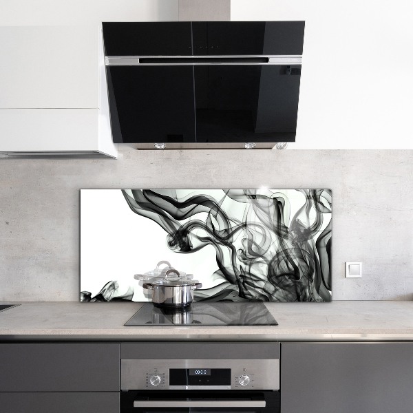 Sticlă bucătărie Panglici de abstracție a fumului