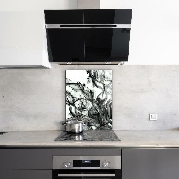 Sticlă bucătărie Panglici de abstracție a fumului