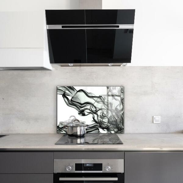 Sticlă bucătărie Panglici de abstracție a fumului