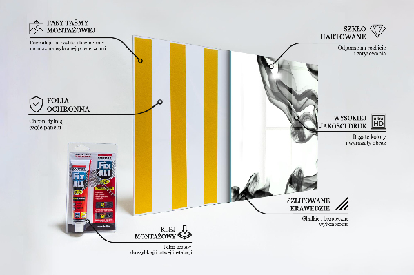 Sticlă bucătărie Panglici de abstracție a fumului