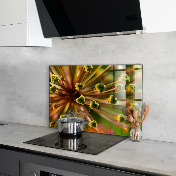 Panou sticlă bucătărie Fotografie macro de flori