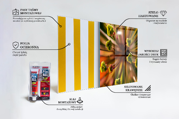 Panou sticlă bucătărie Fotografie macro de flori