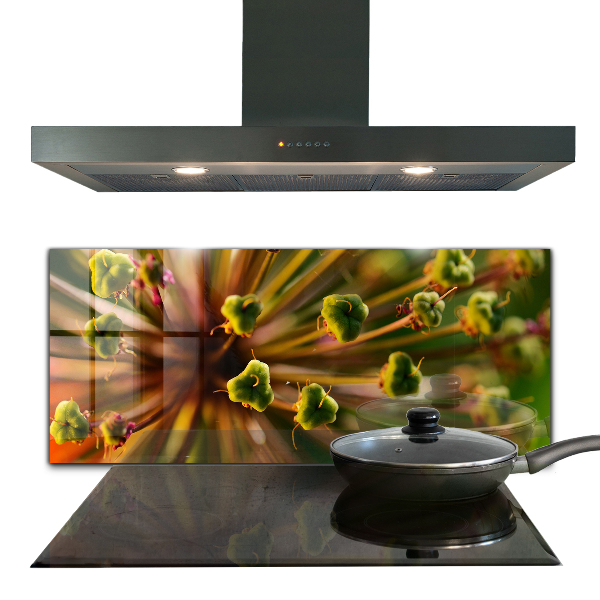 Panou sticlă bucătărie Fotografie macro de flori