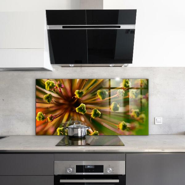 Panou sticlă bucătărie Fotografie macro de flori