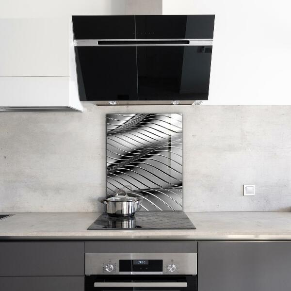 Sticlă bucătărie Abstracția undelor de metal