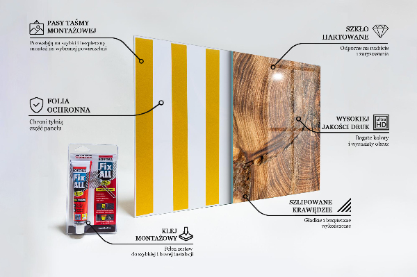 Sticlă pentru bucătărie Textura trunchiului