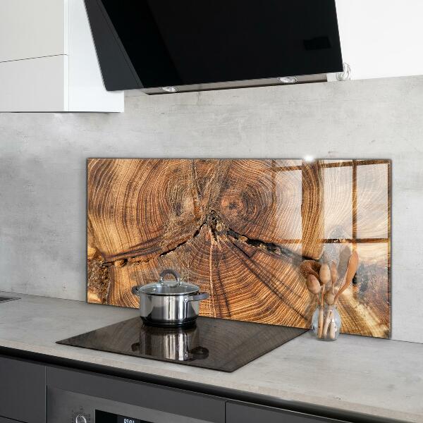 Sticlă pentru bucătărie Textura trunchiului