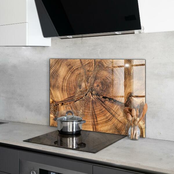 Sticlă pentru bucătărie Textura trunchiului