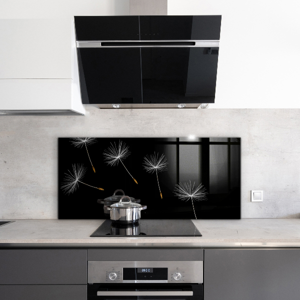 Panou sticlă bucătărie Păpădie în vânt