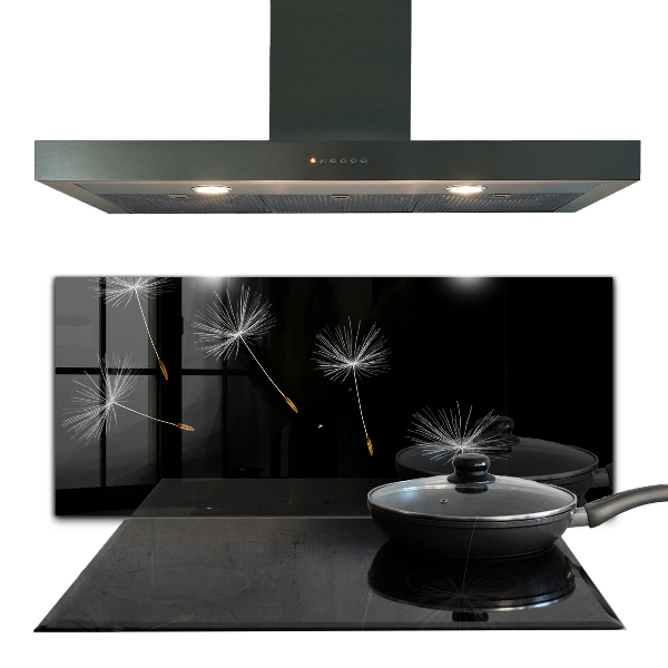 Panou sticlă bucătărie Păpădie în vânt