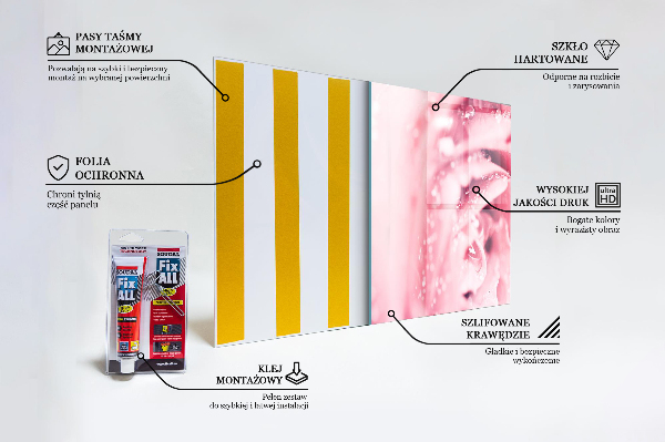 Panou sticlă bucătărie Floare roz delicată