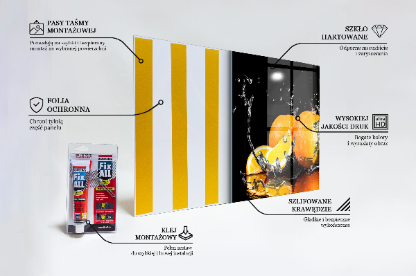 Sticlă bucătărie Portocale suculente