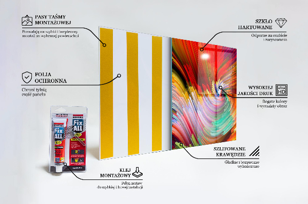 Sticlă bucătărie Mix de culori energice