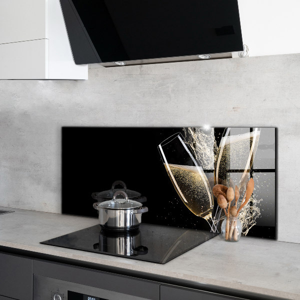 Sticlă bucătărie Toast de noapte cu șampanie