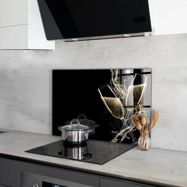 Sticlă bucătărie Toast de noapte cu șampanie