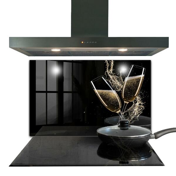 Sticlă bucătărie Toast de noapte cu șampanie