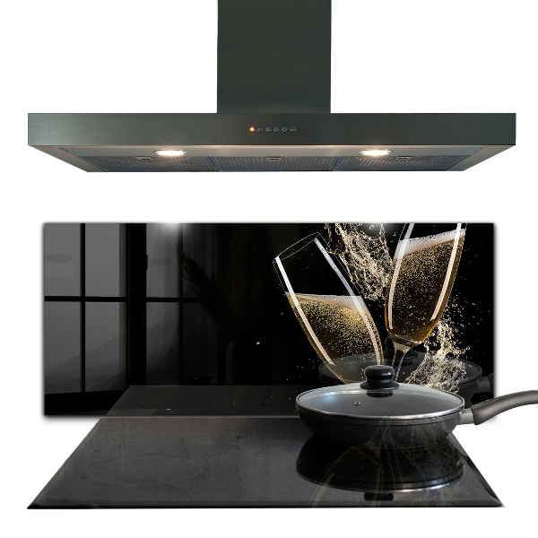 Sticlă bucătărie Toast de noapte cu șampanie