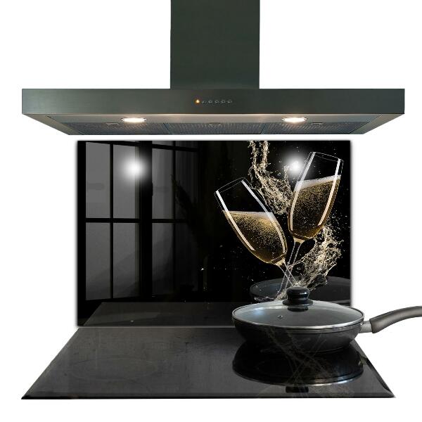 Sticlă bucătărie Toast de noapte cu șampanie