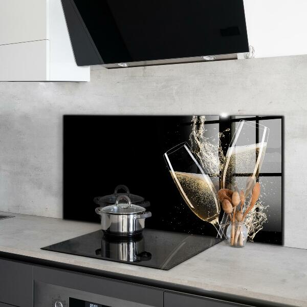 Sticlă bucătărie Toast de noapte cu șampanie