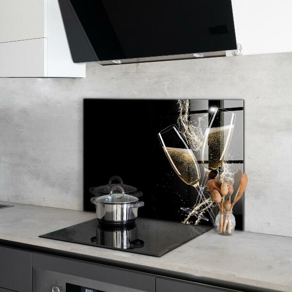 Sticlă bucătărie Toast de noapte cu șampanie