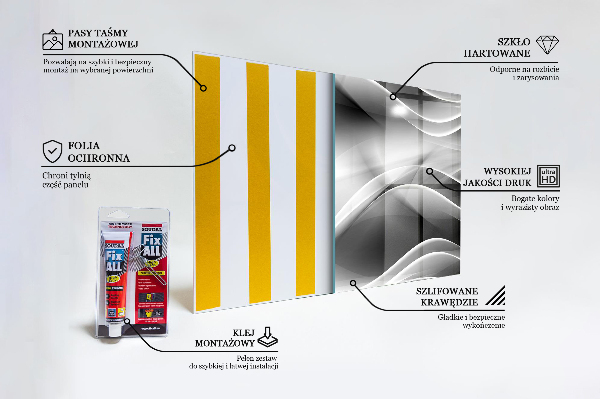 Sticlă bucătărie Abstracția valurilor