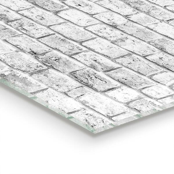 Sticlă pentru bucătărie Piatra naturala caramida gri