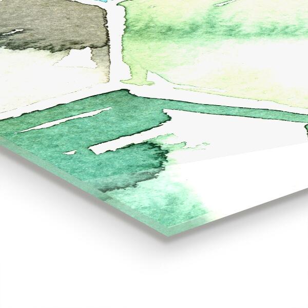 Sticlă bucătărie Modele geometrice acuarele