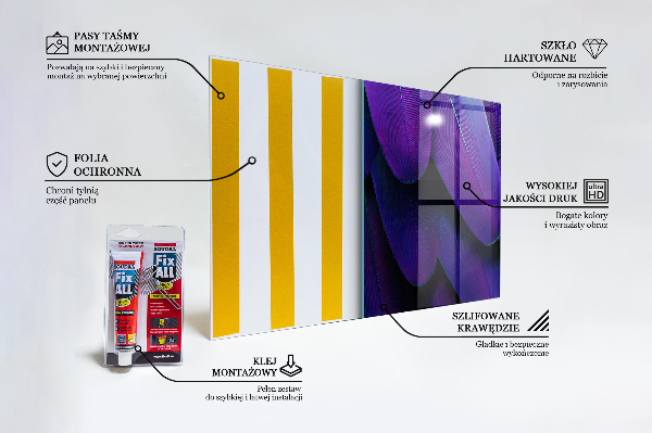 Sticlă pentru bucătărie Pene de păsări exotice