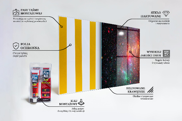 Sticlă bucătărie Galaxy chaos fantasy