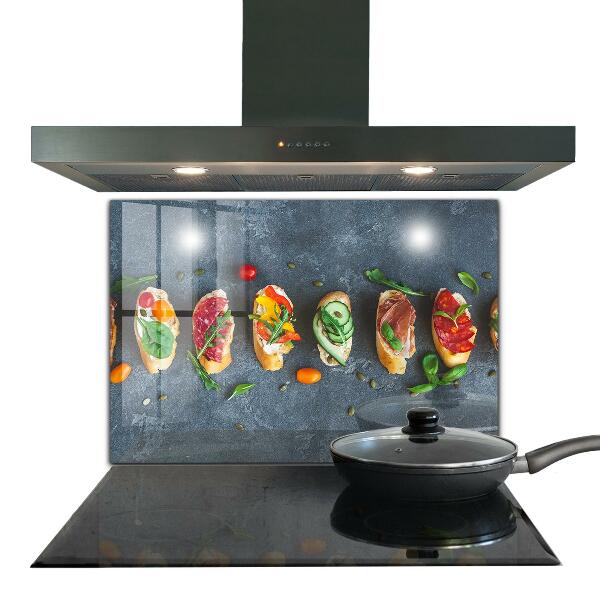 Sticlă bucătărie Aperitive sandvișuri apetisante