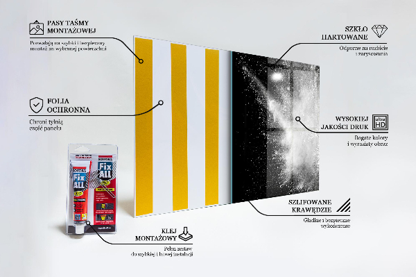 Sticlă bucătărie Abstracția exploziei de pulbere
