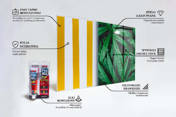 Panou sticlă bucătărie Frunze exotice ale junglei