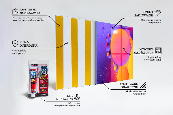 Sticlă bucătărie Cercuri colorate