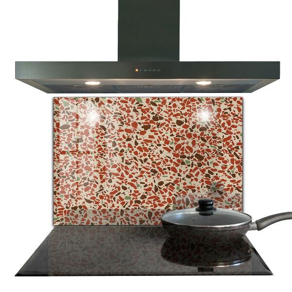 Sticlă bucătărie Structură din piatră de terrazzo