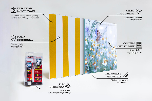 Panou sticlă bucătărie Floare de fluture de luncă de vară