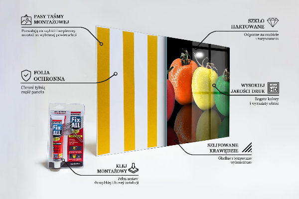 Sticlă bucătărie Roșii suculente colorate