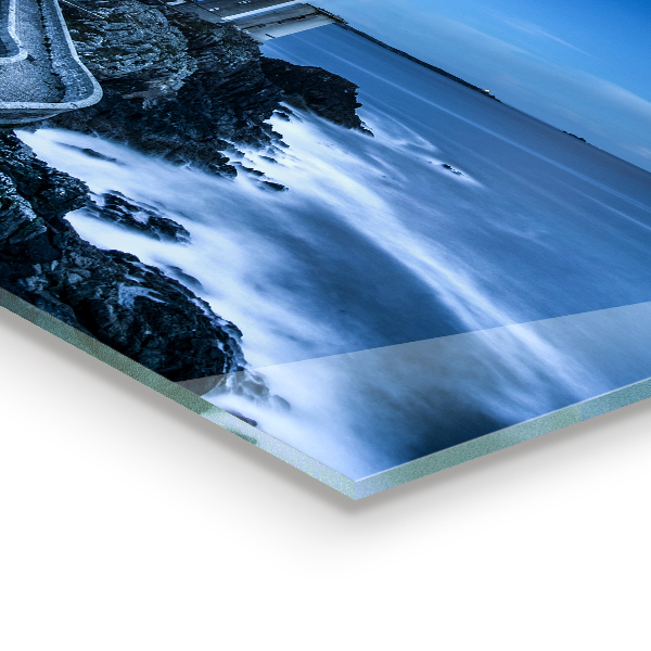 Sticlă bucătărie Farul la amurg