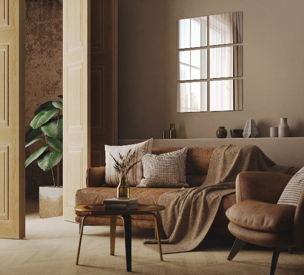 Gresie oglinda autoadeziva 6 buc. 30X30 cm