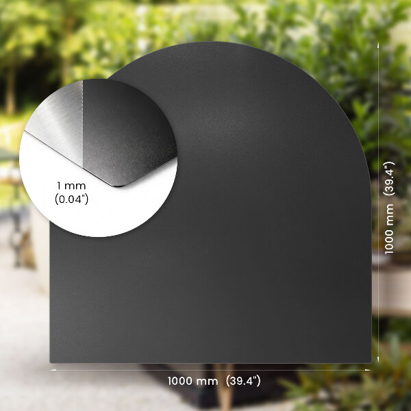 Semioval suport metalic pentru grătar 100x100 cm