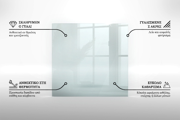 Sticlă securizată protecție sub sobă pătrat 50x50 cm