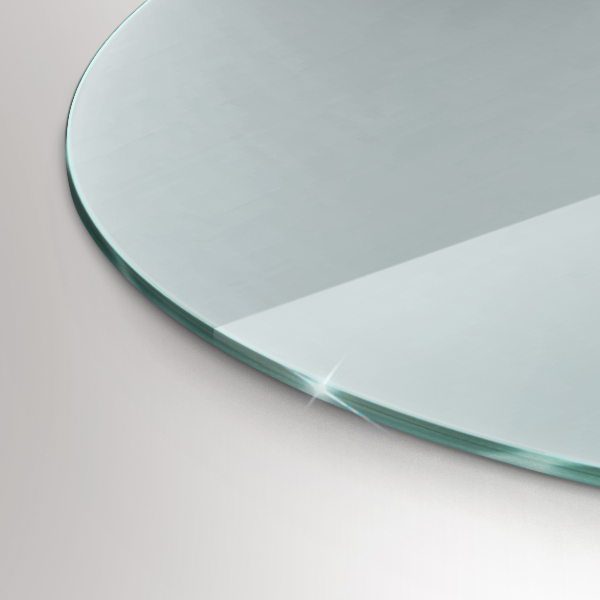 Sticlă securizată protecție sub sobă semi-oval 100x100 cm