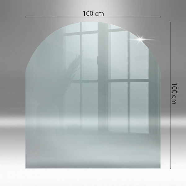 Sticlă securizată protecție sub sobă semi-oval 100x100 cm