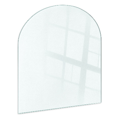 Placă de sticlă semi-ovală pentru șemineu semitransparentă 100x100 cm