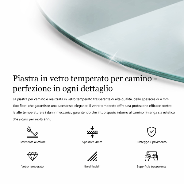 Protecție sub sobă circular fi50 cm