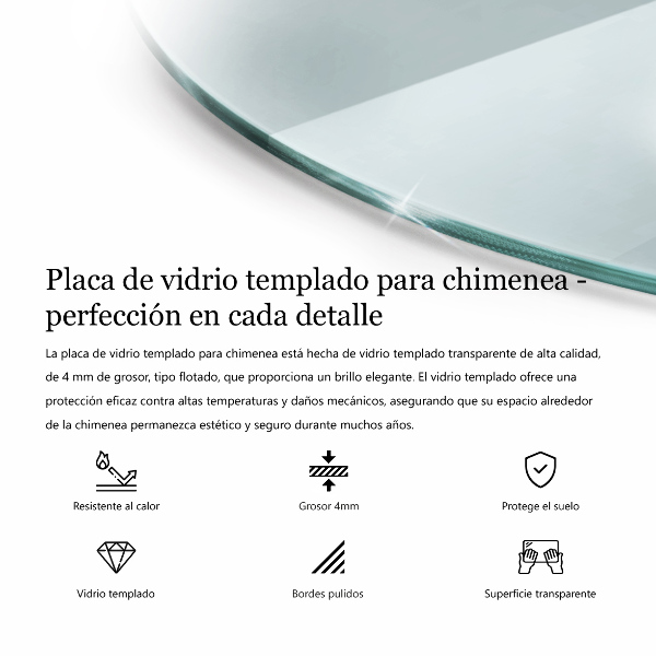 Protecție sub sobă circular fi80 cm