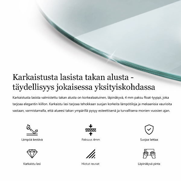 Protecție sub sobă circular fi80 cm