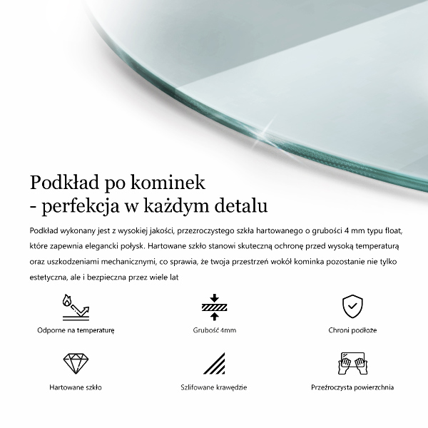 Protecție sub sobă circular fi80 cm