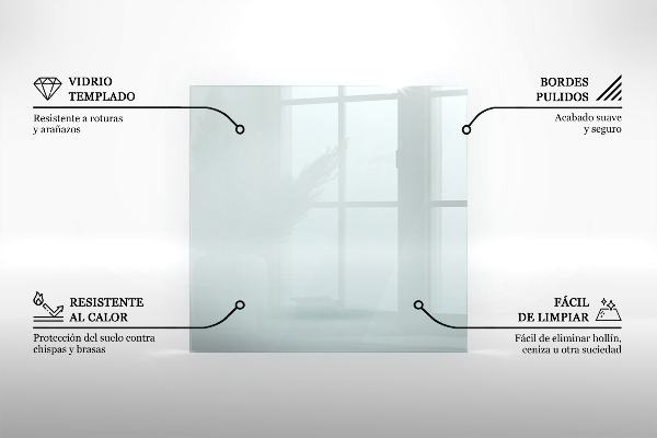 Protecție sub sobă dreptunghiulară 100x70 cm