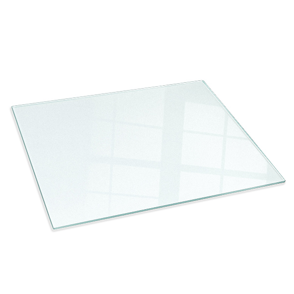 Placă de sticlă semitransparentă dreptunghiulară pentru șemineu 100x70 cm