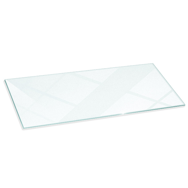 Placă de sticlă semitransparentă dreptunghiulară pentru șemineu 125x50 cm